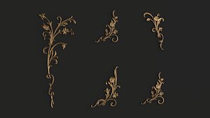 3D classic decor ornament model