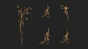 Classic decor ornament v-02 3D