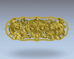 3d model tibetan relief animal