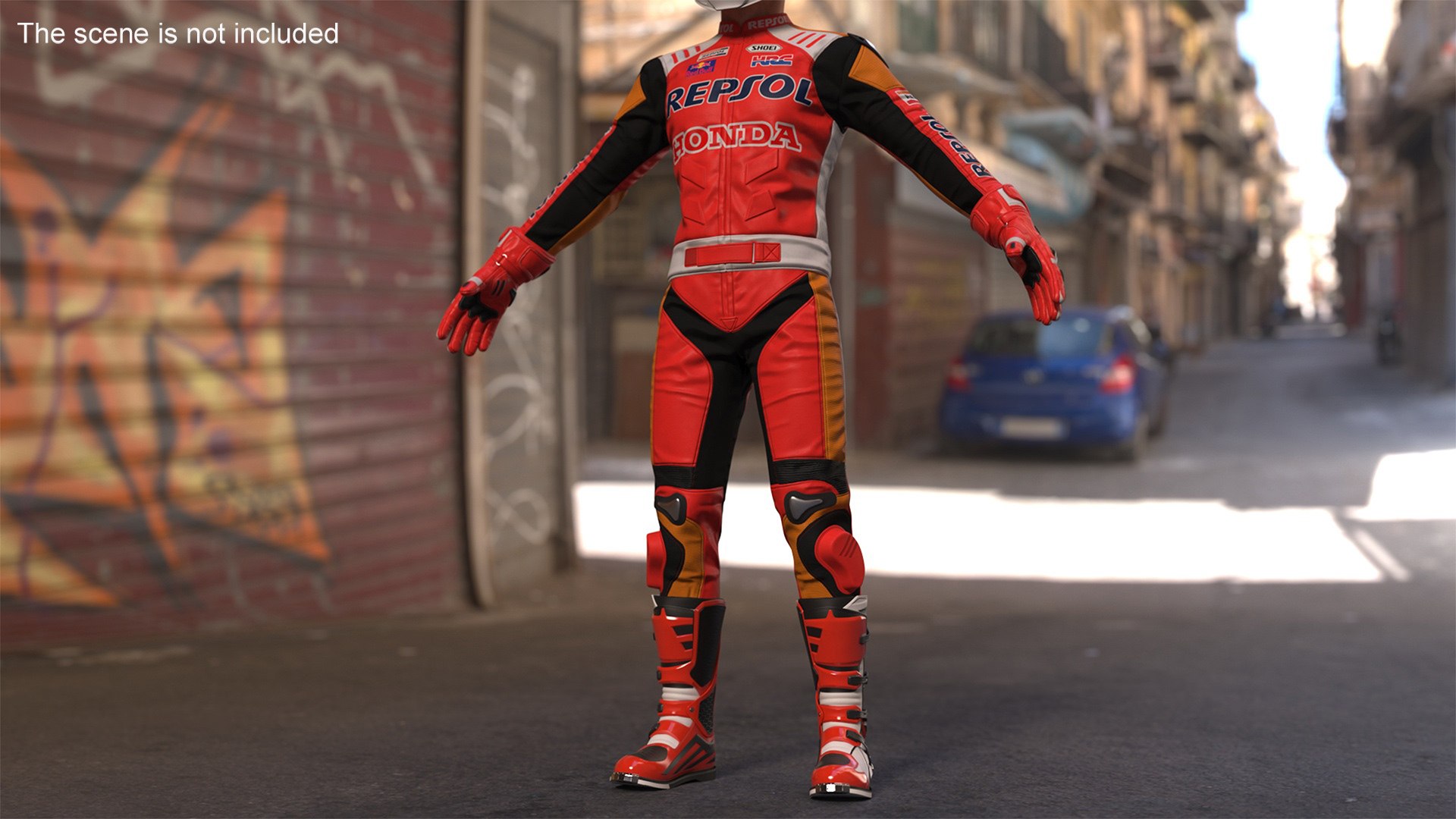 Honda Racing Suit Red 3D - TurboSquid 2235938