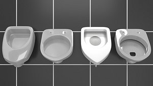 3D pisbak urinal model