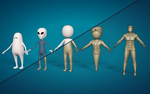 3D cartoon soldier mesh