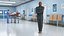 Asian Man Patient in Straitjacket