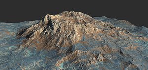 16k Seamless Craters Hill Surface 4 Variations 3D model