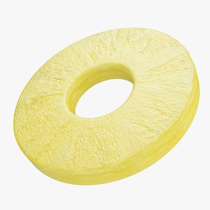 3D Pineapple ring peeled model