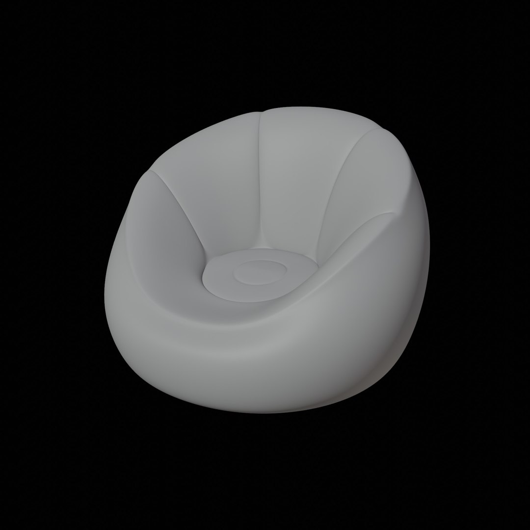Round Inflatable Chair Model - TurboSquid 2124992