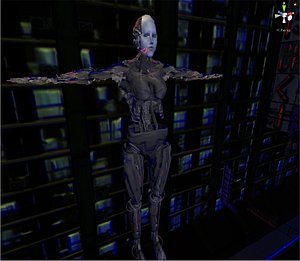 female robot 3D