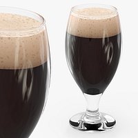 Stout Beer Beverage Stemmed Glass Dark