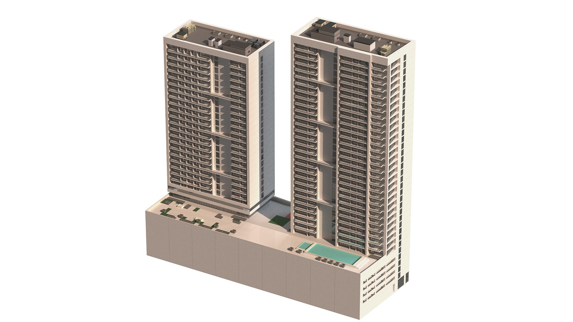Bloom Heights Tower In Jumeirah Village Dubai Skyscrapper Model