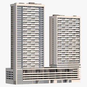 Bloom Heights tower in Jumeirah Village Dubai Skyscrapper model