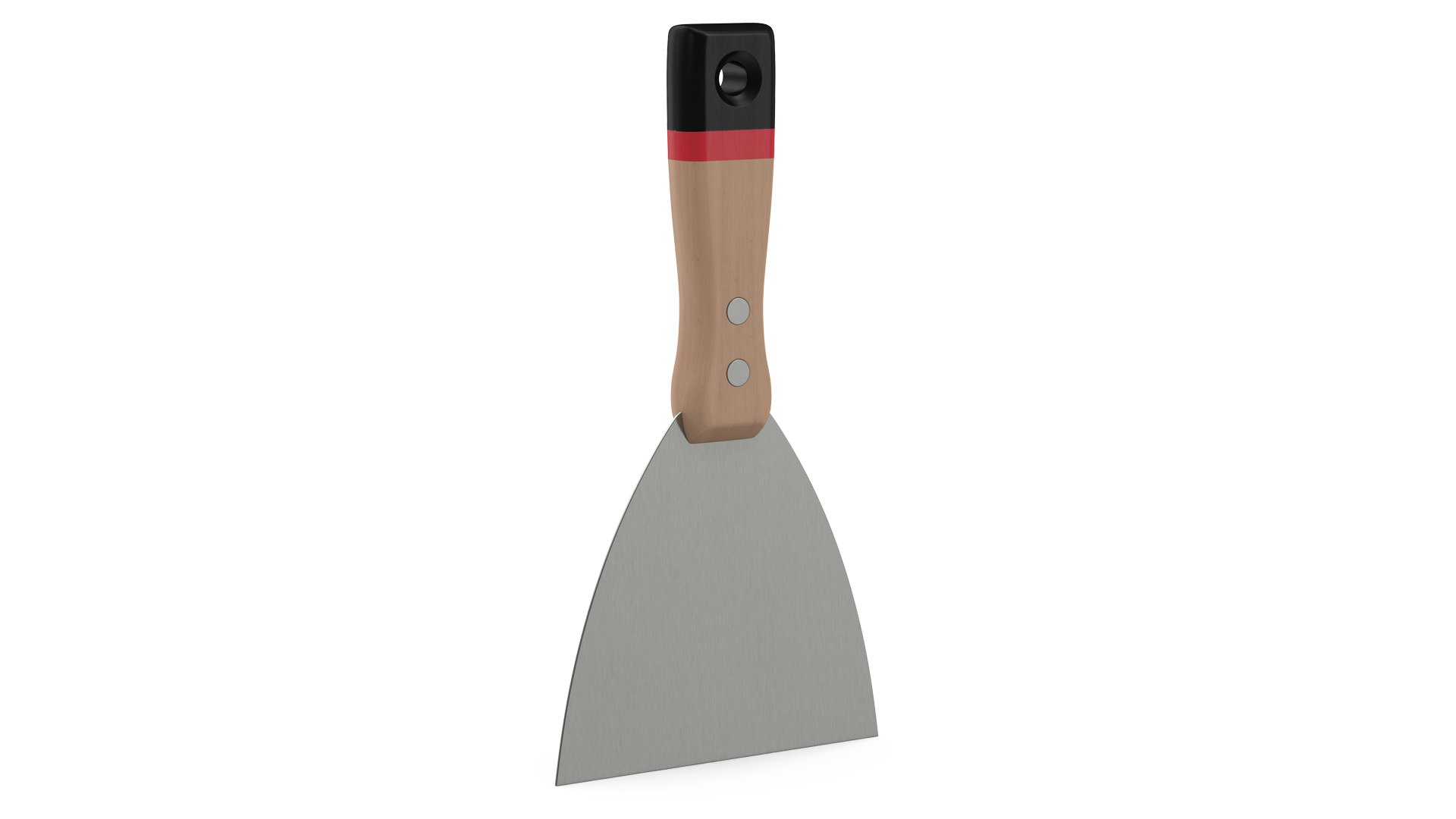Scraper 4 Inch Wood Handle 3D model preview