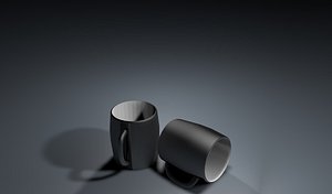 3D model black mug