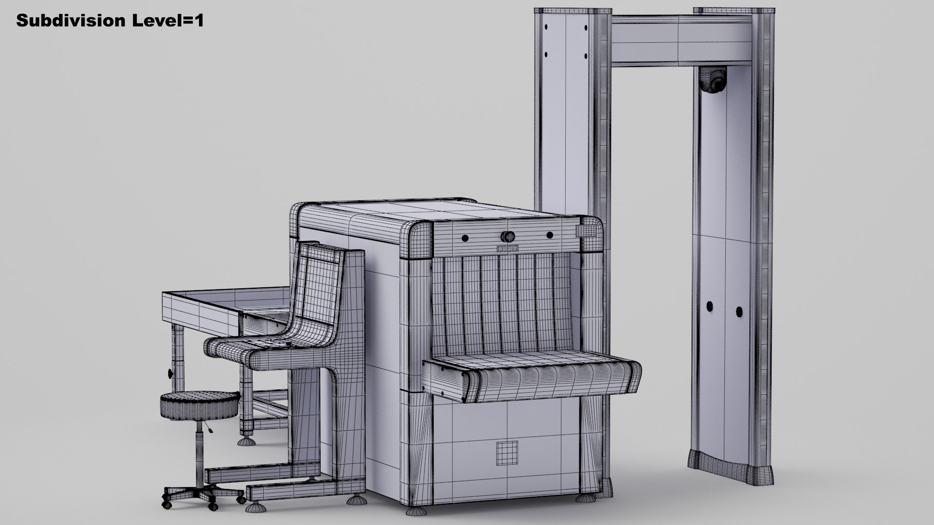 Security  Luggage X-Ray Machine 3D model https://p.turbosquid.com/ts-thumb/Re/Av5Ucz/SS/xrayscanner0113/jpg/1658489450/1920x1080/fit_q87/2a14ba6896d2ab232a2f60e8005fc225db6d4132/xrayscanner0113.jpg