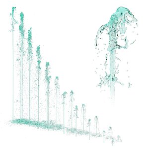 20 water fountain collection 3D model