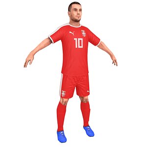 3D soccer player 2018 model
