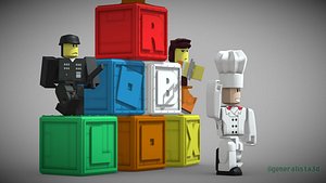 Roblox Toys Base Set Game Ready and Renderable Model