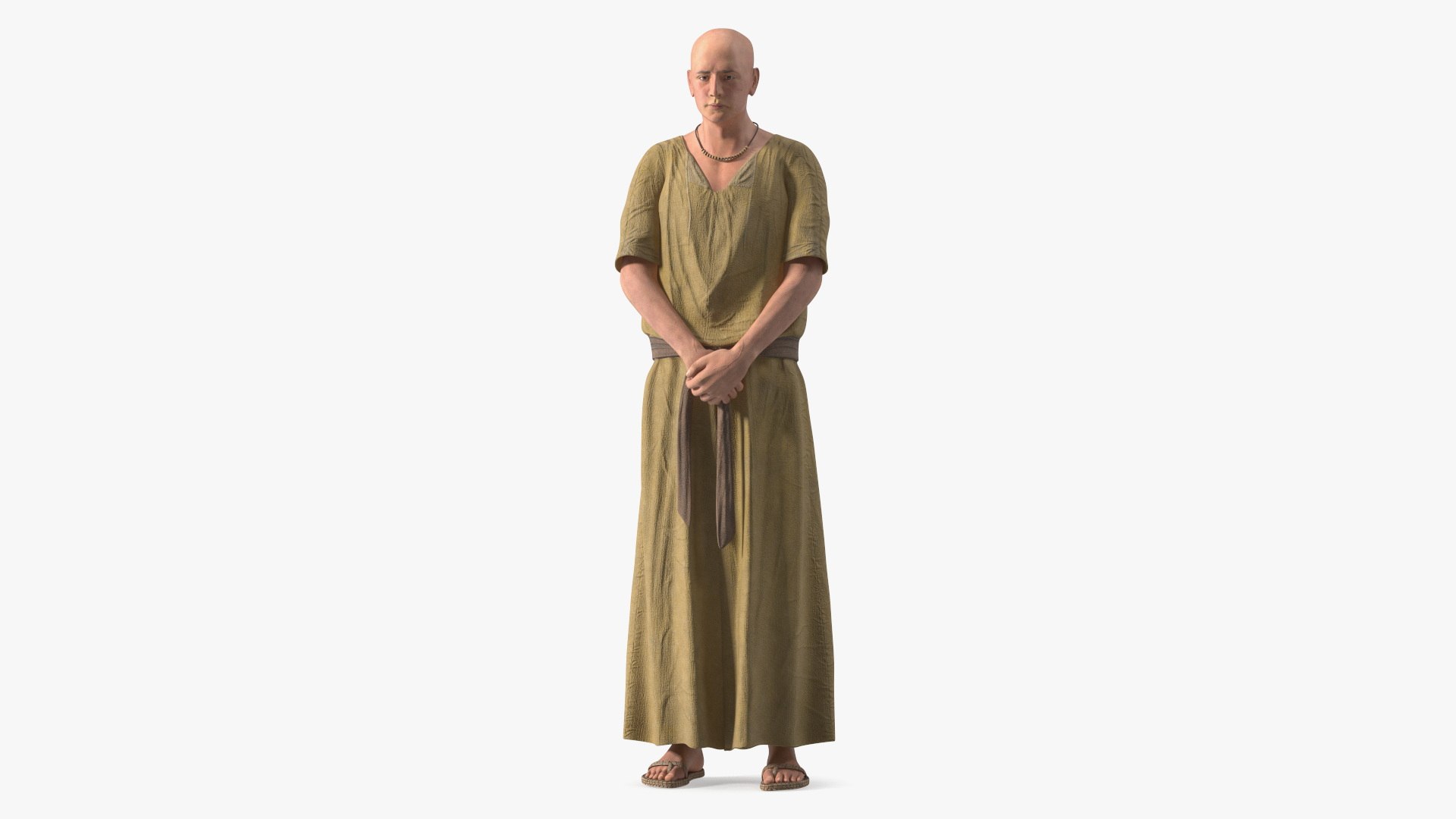 Ancient Priest in Stand Pose 3D model preview