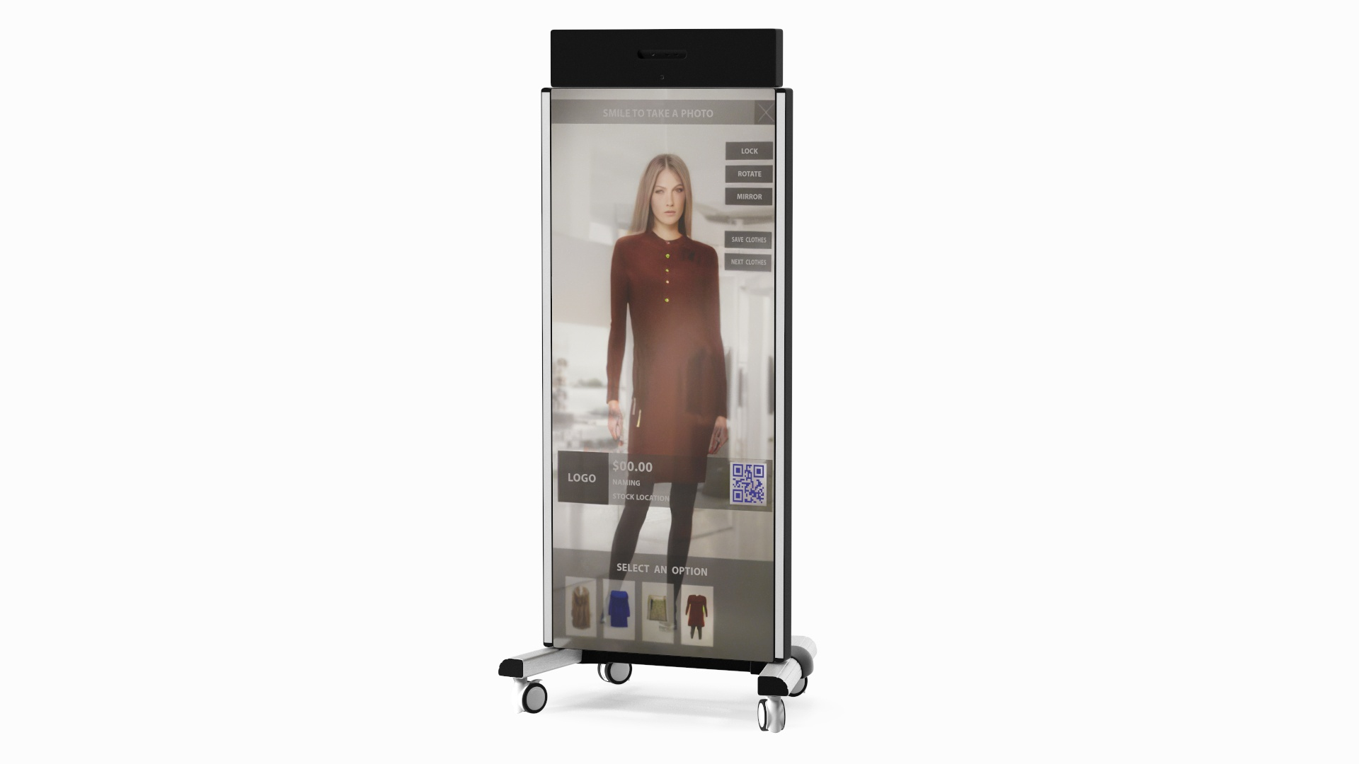 Virtual Dressing Mirror 3D Model TurboSquid 2185895
