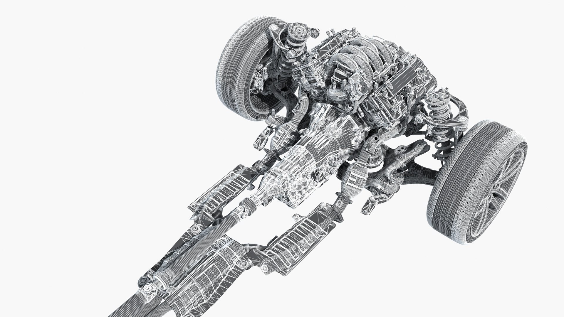 3D Car Chassis Engine Model - TurboSquid 1199809