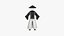 Samurai Old Outfit A09 Bianco Nero - Design di abbigliamento di carattere