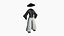 Samurai Old Outfit A09 Bianco Nero - Design di abbigliamento di carattere