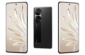 Honor 70 Pro Black Low Poly 3D model