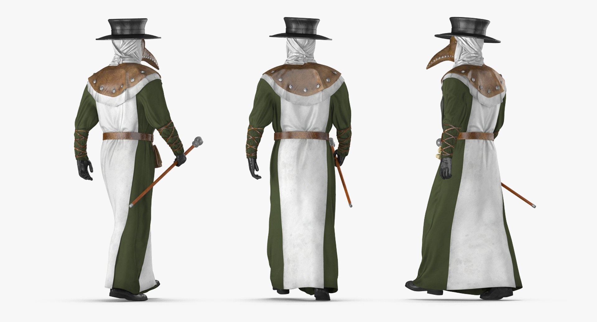 Plague doctor walking pose 3D model - TurboSquid 1172969