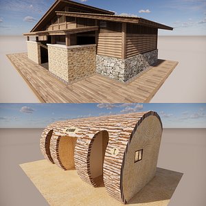Public Restroom Building -B12 3D model