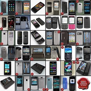 nokia phones v15 3d model