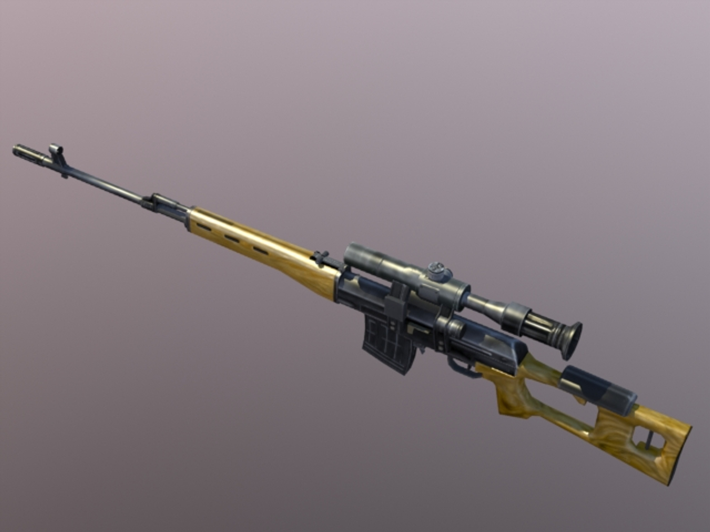 3d model svd dragunov rifle