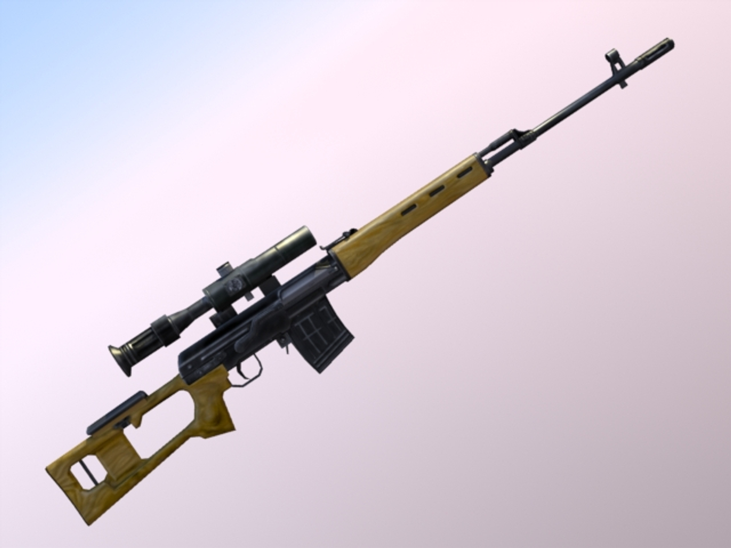 3d model svd dragunov rifle