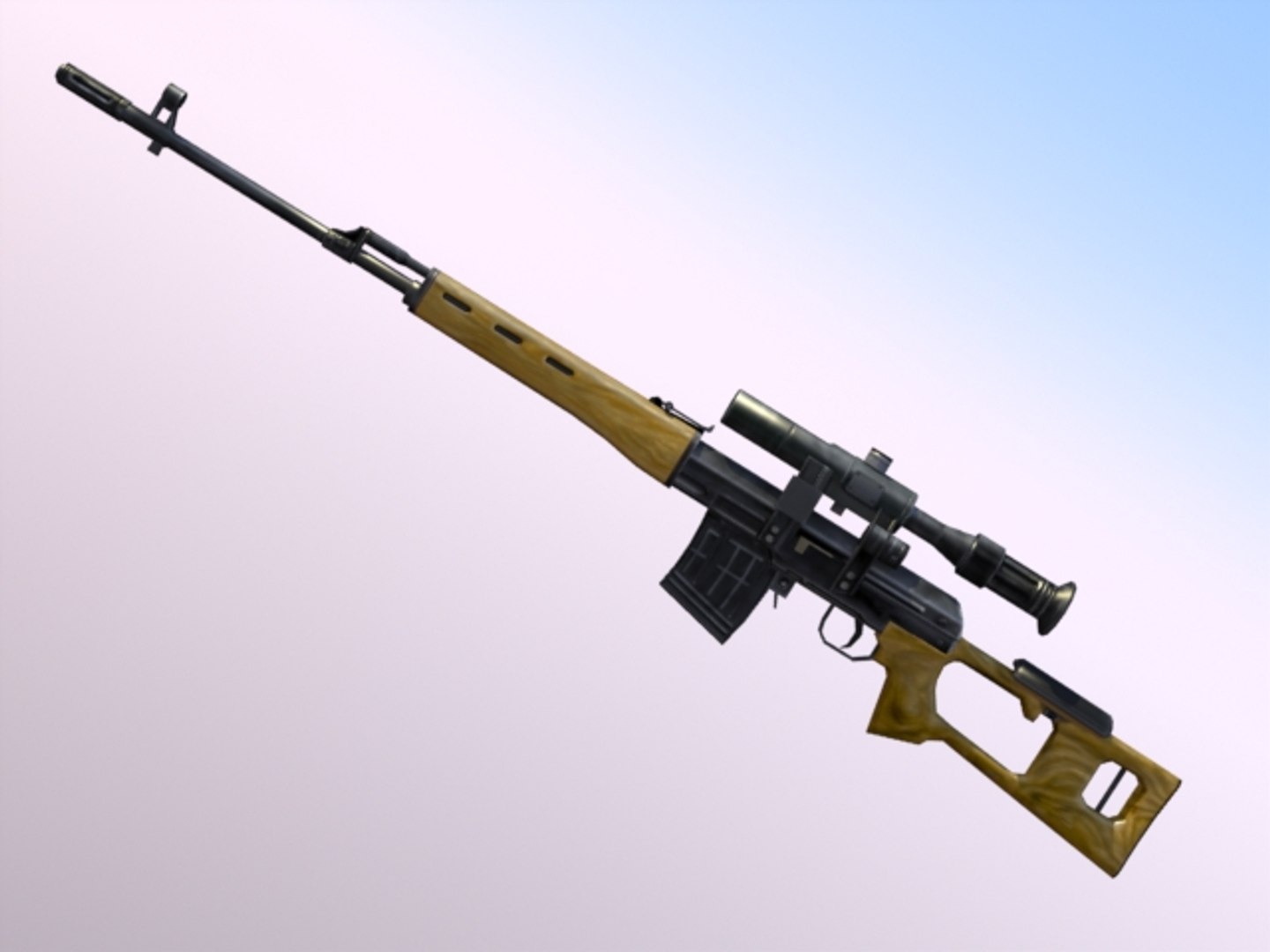 3d Model Svd Dragunov Rifle