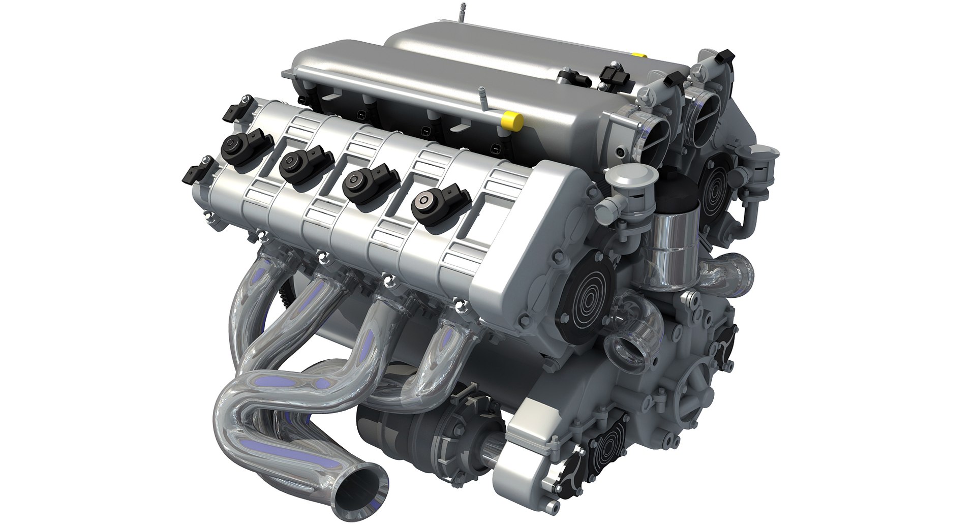 3d V Engine Model