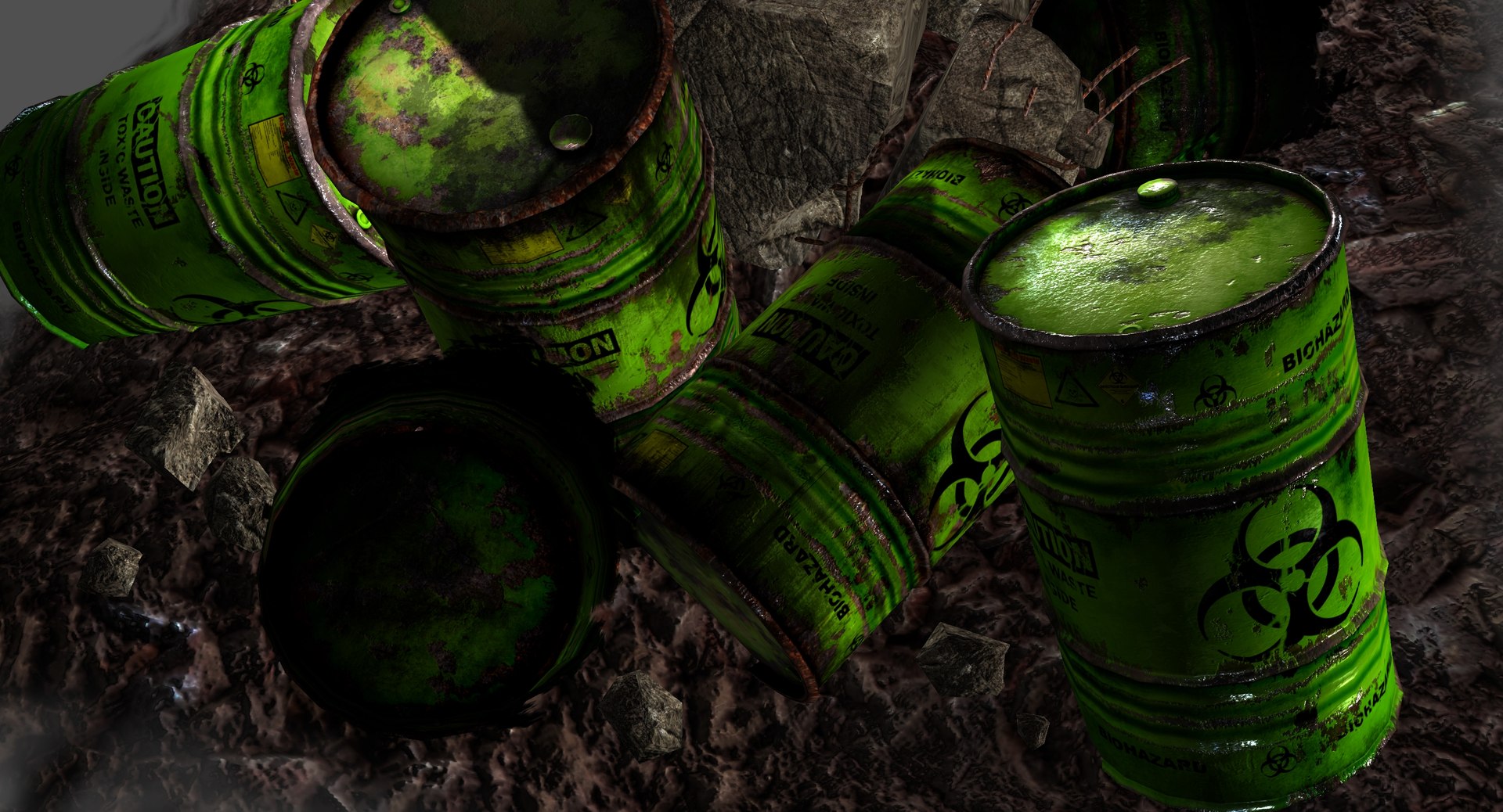 3d Model Barrel Toxic Waste