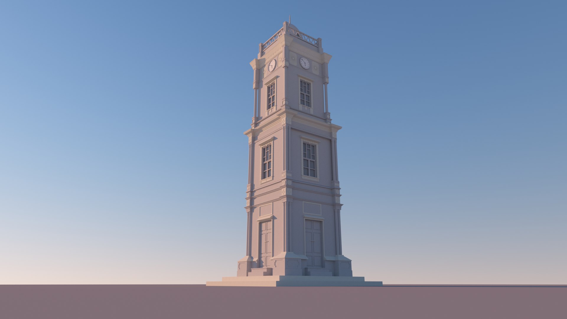 Ottoman Clock Tower Tripoli 3D Model - TurboSquid 1976198