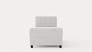3D model Royal Continental Bed With Storage 90x200 Light Gray