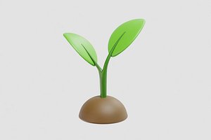 3D model plant sprout