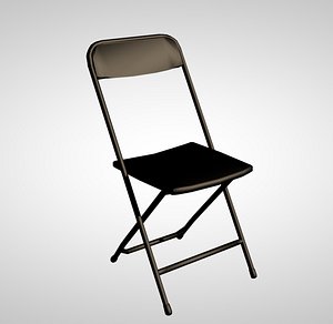3D metal folding chair model