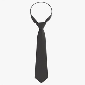3D model Classic necktie 03 black