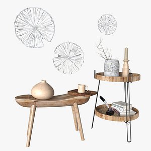 3D Wooden decorarive set