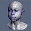 Modelo 3d de cabeza de niño africano