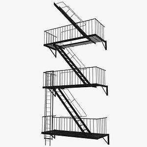 escape stairs 3d model