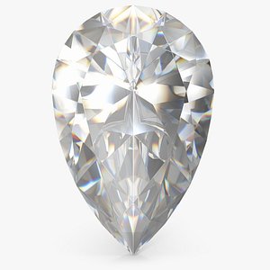 3D Pear Cut Diamond