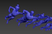 5 swimming mocap animations looping