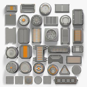 Industrial Kitbash-6 - 35 pieces