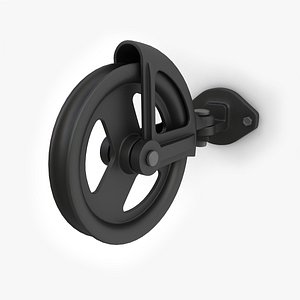 wall mounted retro pulley 3d fbx
