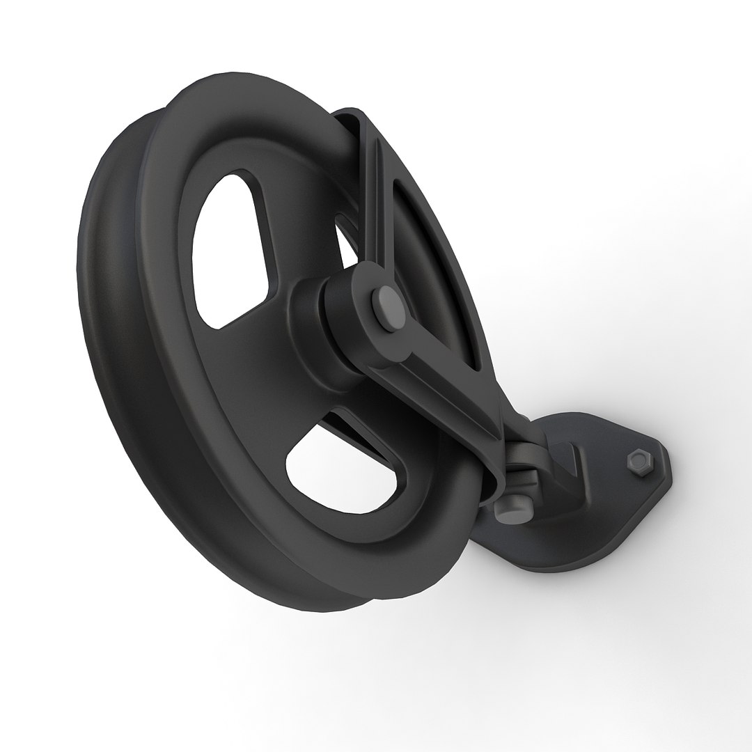 Wall Mounted Retro Pulley 3d Fbx