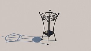 Forged stand for umbrellas and walking sticks model