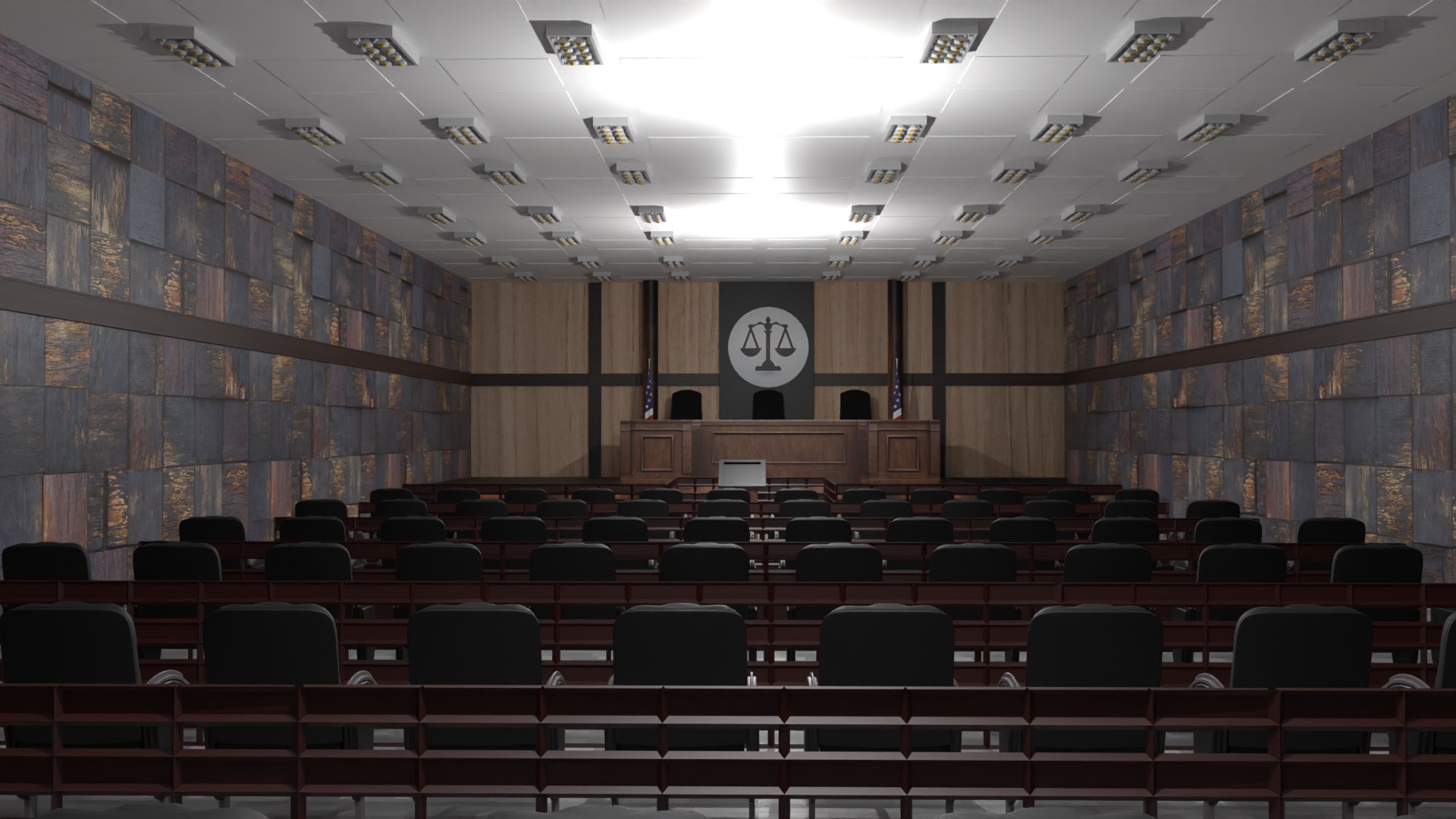 Court Room Interior 3D model - TurboSquid 2179901