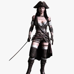 pirate female 3D model